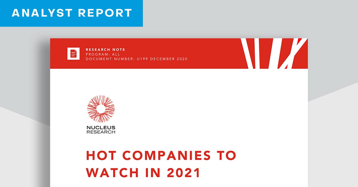 Nucleus Research Hot Companies to Watch in 2021 SugarCRM